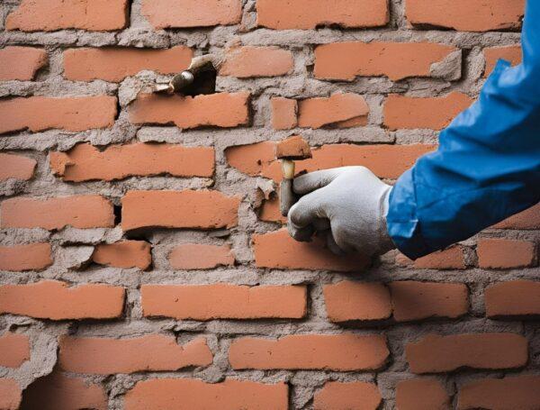 Fix crack in brick wall