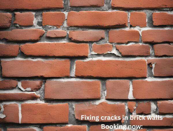 Fixing cracks in brick walls